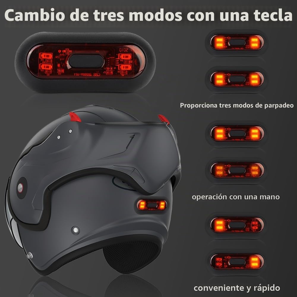Riloer Luz Trasera LED para Bicicleta Trasera, Luz Nocturna para Casco de Motocicleta, Recargable por USB, para Casco de Bicicleta, Mochila, lámpara Deportiva, Tira de señal de Seguridad
