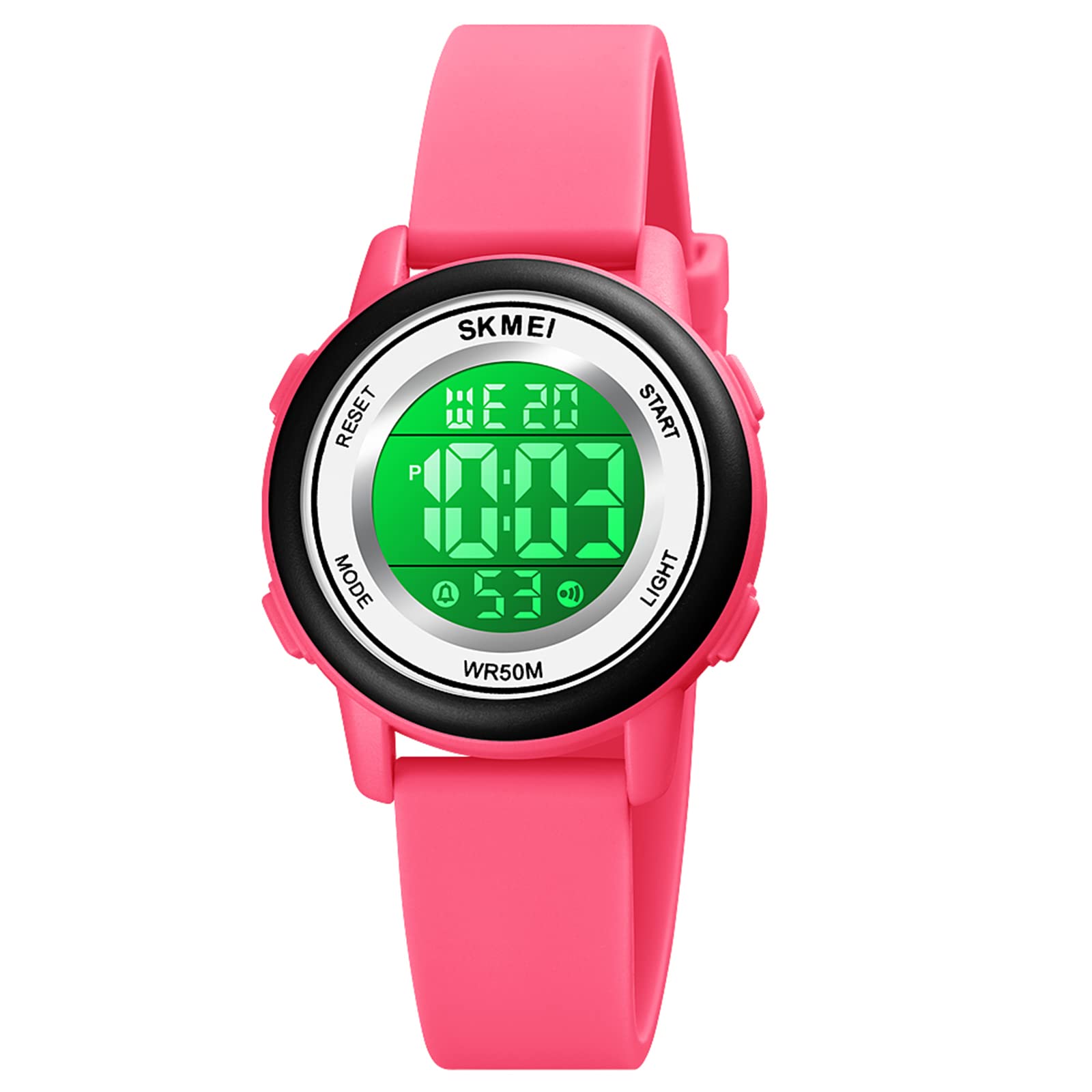 SKMEI Mens Wrist Watch, Waterproof Military Analog Digital Watches with LED Multi Time Chronograph, Stainless Steel Business Watches for Men