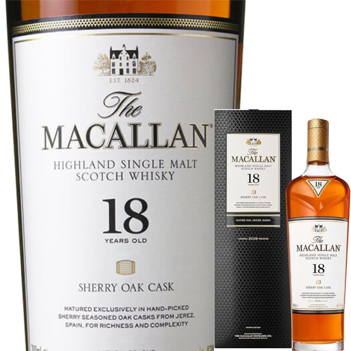 Amazon.co.jp: ザ マッカラン 18年 シェリーオーク 43度 700ml The  