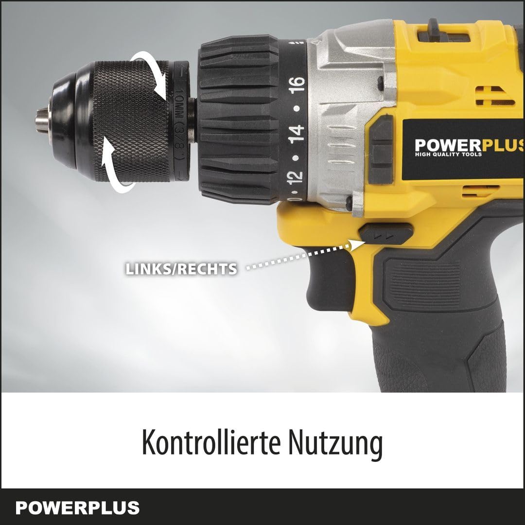 POWERPLUS POWX00450 - Taladro/atornillador de Impact 20 V agli ioni di litio 2 bat