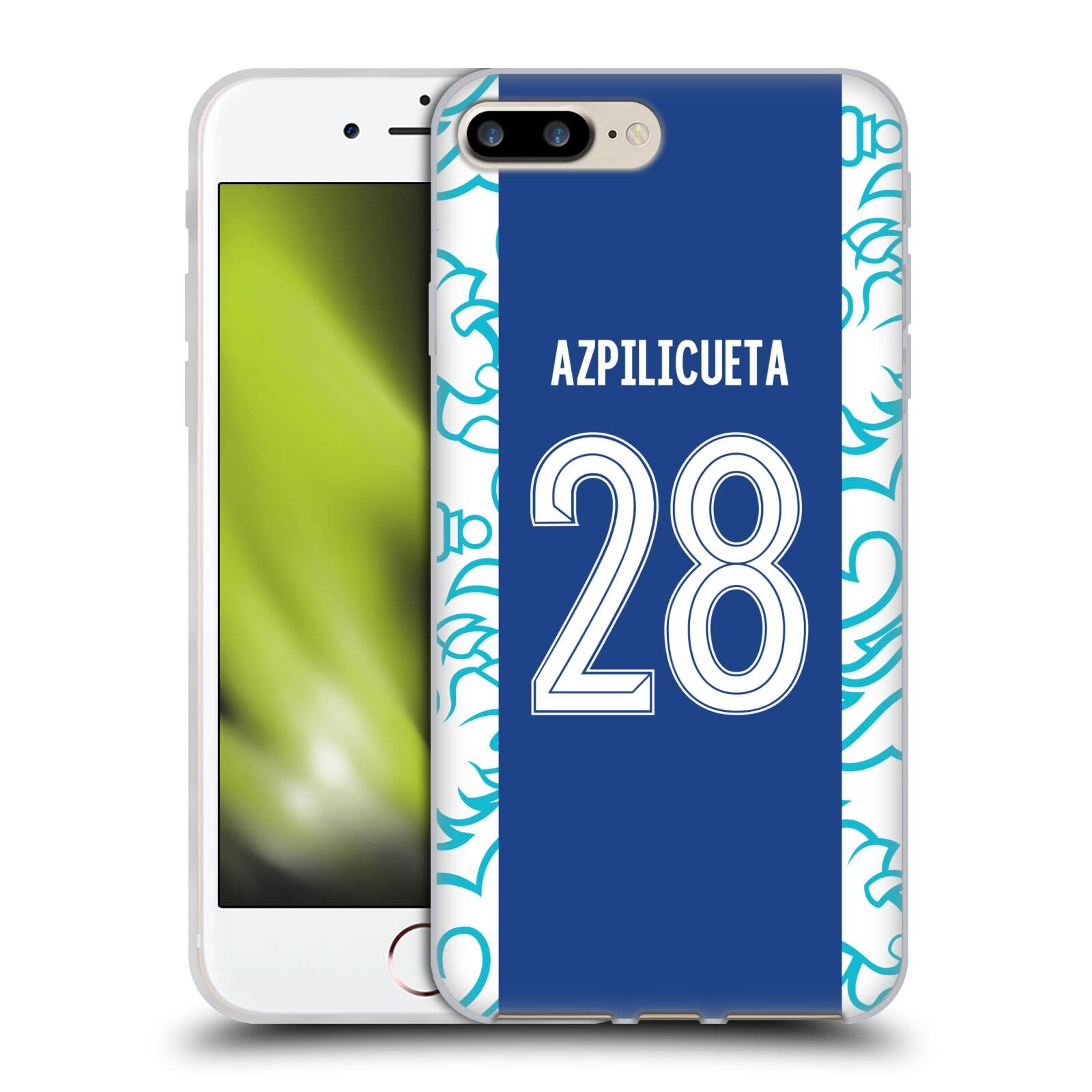 Carcasa iPhone 7 Plus Chelsea flexible antichoque funda protectora suave Azpilicueta 8