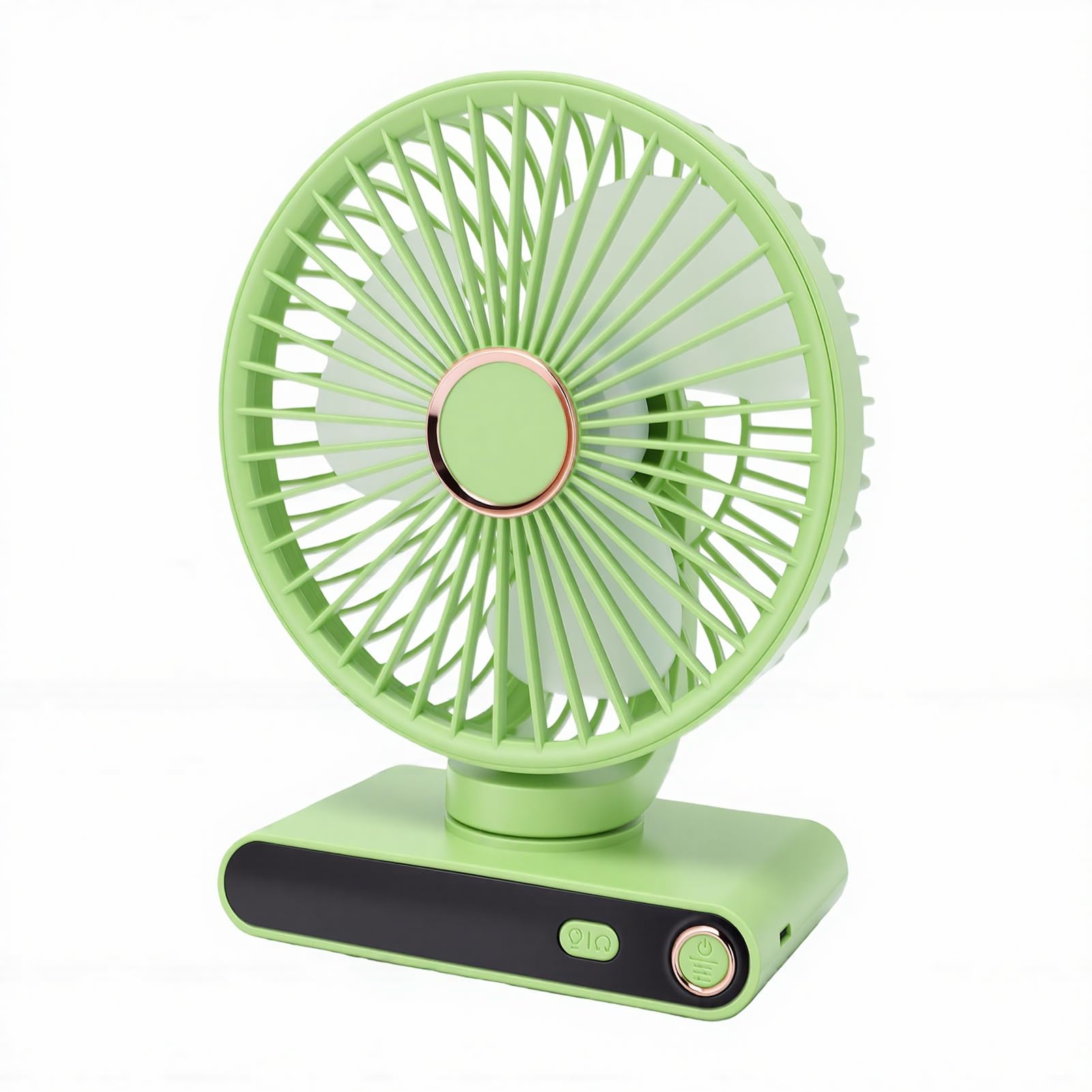 XUMIUZIY Kompakter Wandventilator mit Licht, 5 Geschwindigkeiten, Einstellbare Kühlung für Wohnheim, Büro, Kleiner Raum, 16,7 X 9 X 21,5 Cm