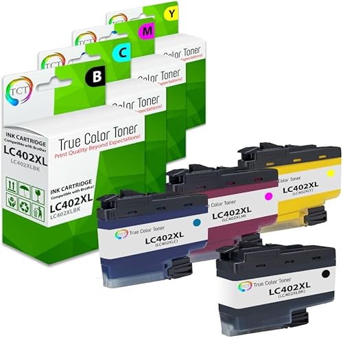 TCT Cartucho de tinta de repuesto prémium compatible con impresoras Brother LC402XL de alto rendimiento compatible con impresoras Brother MFC-J5340