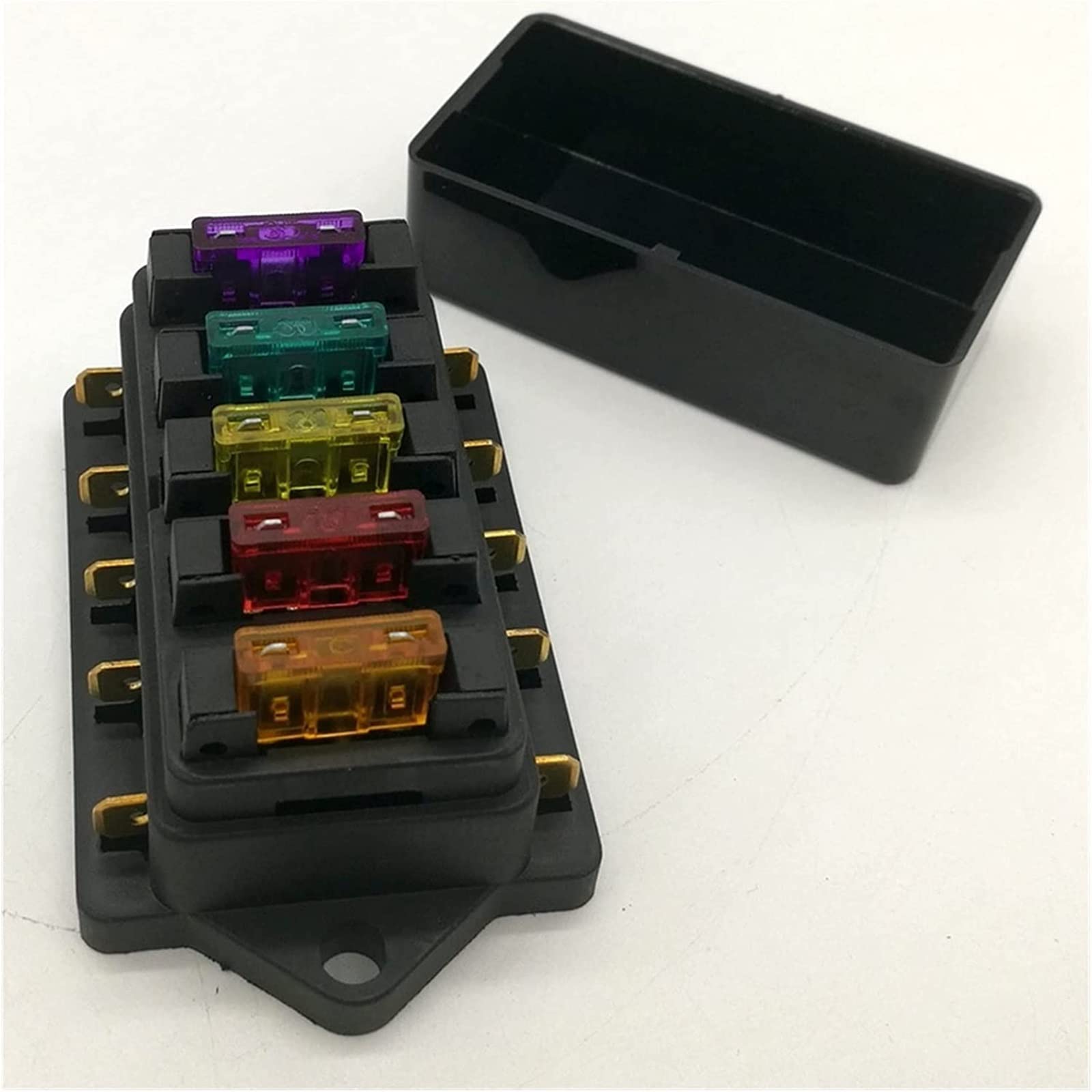 12V/24V 4 Way 5 Way Car Truck Auto Blade Fuse Box Holder Circuit Standard ATO +Free Blade Fuse (Color : ATO fuse holder 5way)