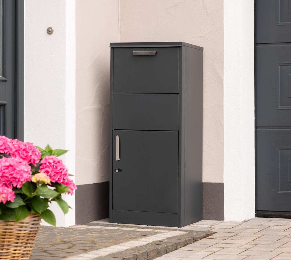 WESTMANN Paketbox Pepe Outdoor | Metall 50x39x114 cm | Briefkasten & Paketkasten zum Schutz Ihrer Post vor Wettereinflüssen und Diebstahl