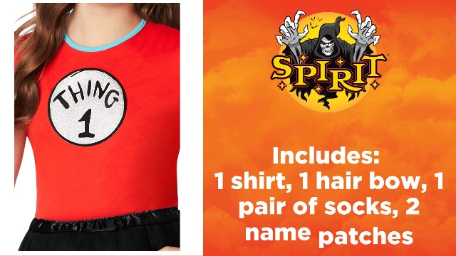 Disfraz Spirit Halloween Cat in the Hat Kids Thing 1 & 2 miniatura 6