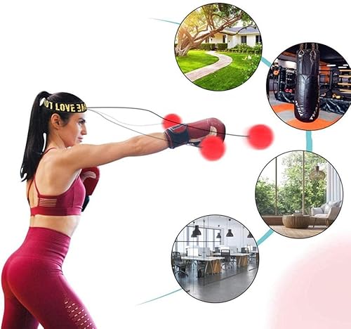 Miniatura 5 de Pelota de boxeo, pelota de entrenamiento de boxeo - Banda elástica ajustable para la cabeza, mejora la velocidad de reacción y la coordinación