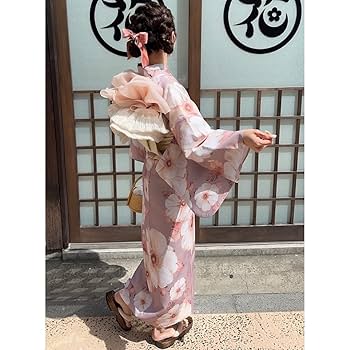 市松人形浴衣10号・帯と髪飾り エプロンセット（ラベンダー） 市松人形浴衣10号・帯と髪飾り エプロンセット（ラベンダー