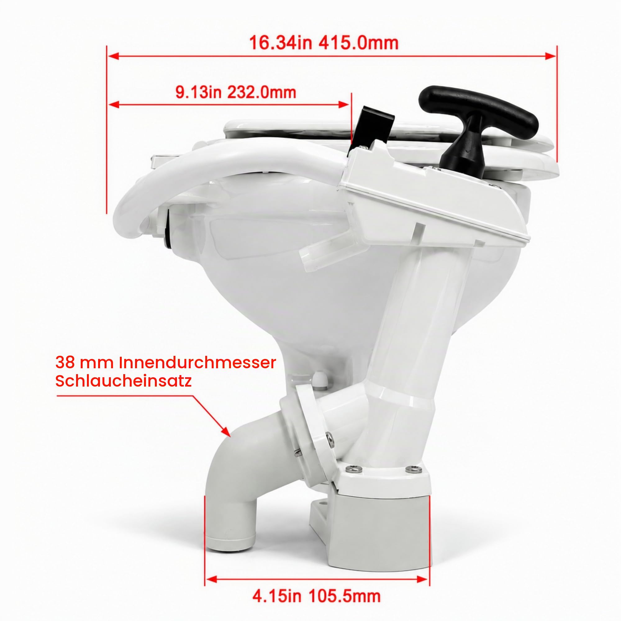 SEAFLO Manuell betriebener Marine Toilettenboot Kopf