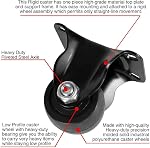 FactorDuty 1.5 inch Roues de roulette en polyuréthane robustes Rigid fixe non pivotante Classe industrielle solide faible profil lisse et silencieux 800LB Groupe de capacités 4