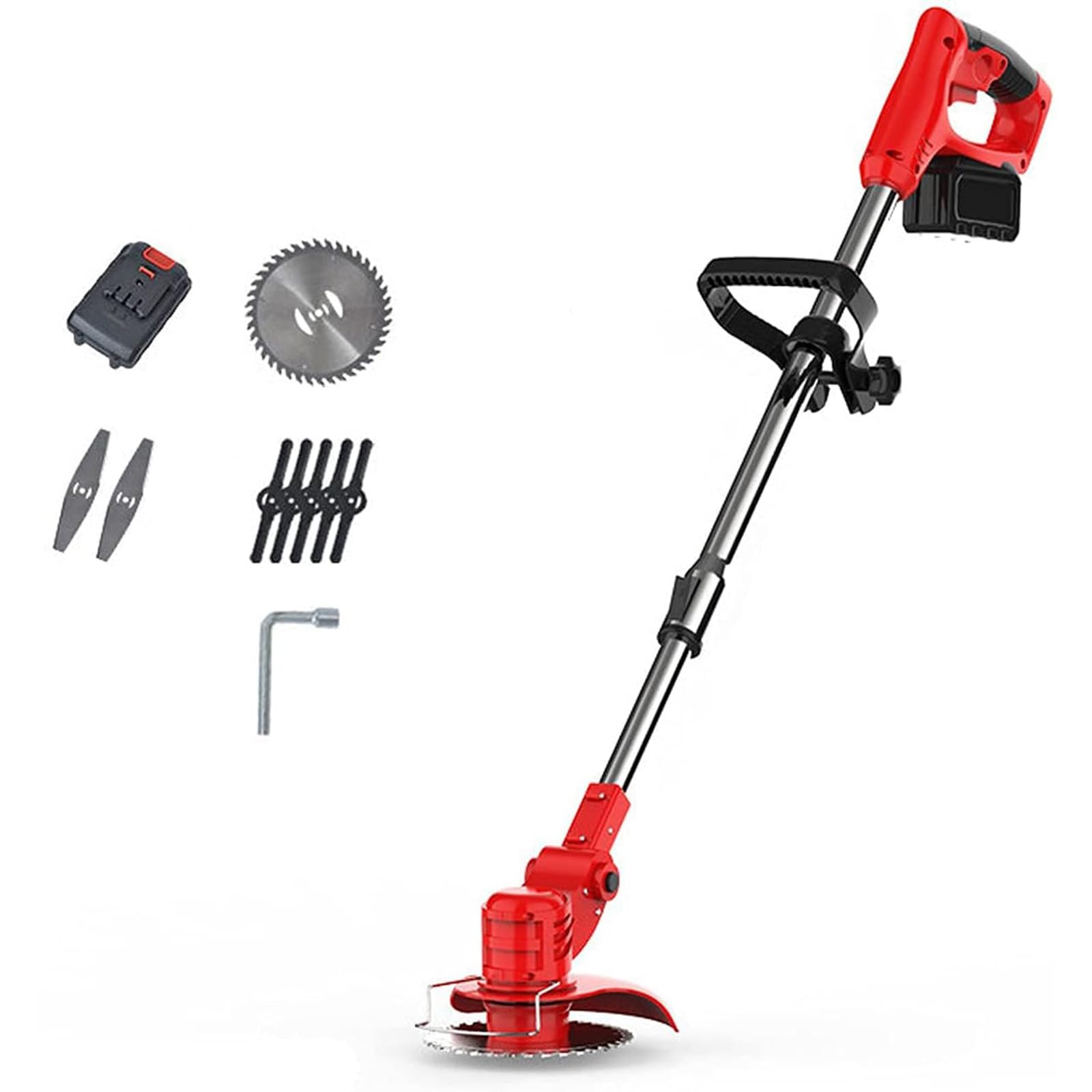 Diserbante Elettrico, Tosaerba Portatile Retrattile, Piccolo tagliaerba per Uso Domestico, Batteria da 24 V, Tosaerba Ricaricabile, Attrezzi per la tosatura del Prato.