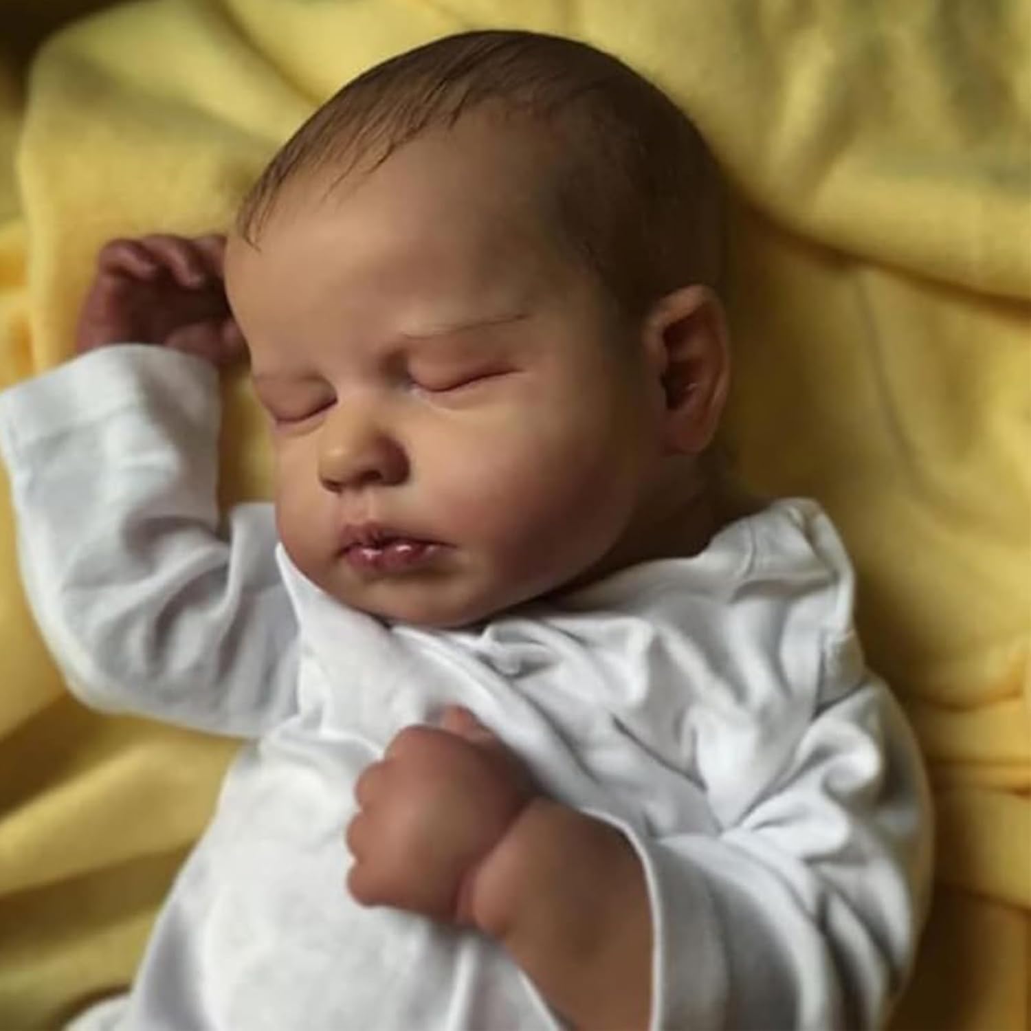 Reborn Puppe 20 Zoll 50cm Weiches Vinylsilikon Tuch Körper,Sieht aus wie EIN echtes Baby Lebensechte schlafende Baby Puppen Handgemacht Neugeborene