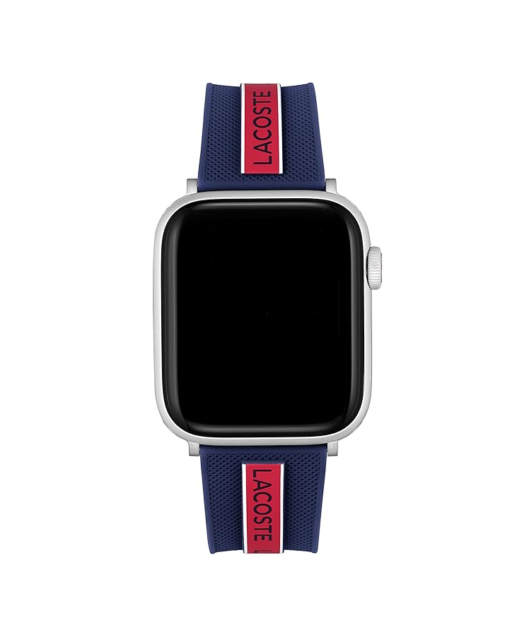 Lacoste Apple Watch Straps, Red and Blue, Medium, Unisex