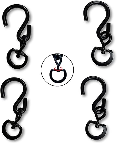 Ganchos giratorios para colgar plantas, comederos, ganchos giratorios de 360 grados, resistentes y dobles para colgar campanillas de viento y cestas