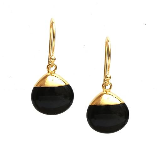 Miniatura 6 de Gempires Natural Golden Obsidian Pear Earring For Women Birthstone Jewelry Hypoallergenic Earrings For Women (Golden Obsidian)