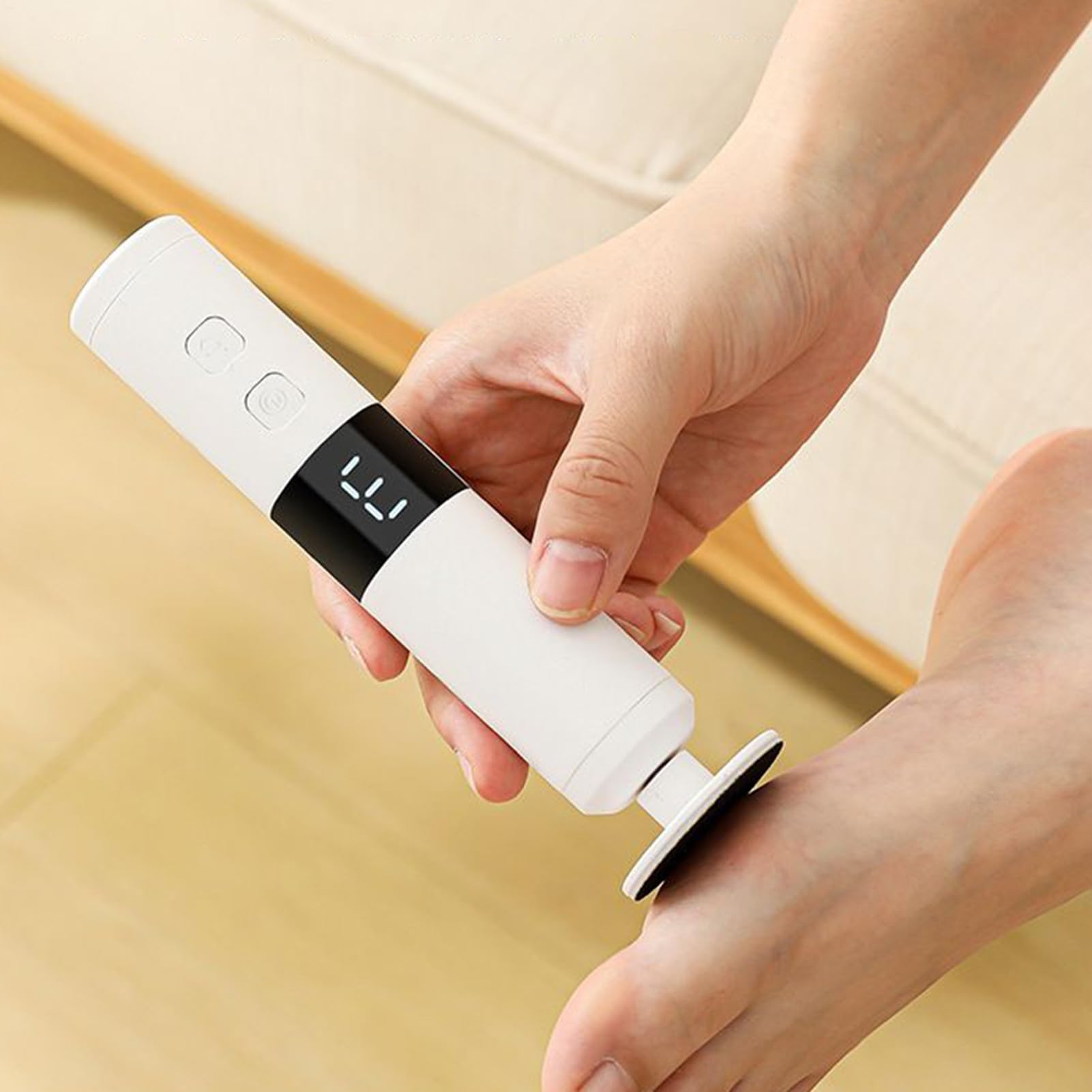 Hornhautentferner Elektrisch Wiederaufladbar, 2-In-1 Elektrischer Hornhautentferner & Elektrische Nagelfeile, Hornhaut Entfernen Fuß & Rissige Haut, Geschwindigkeit, Professionelle FußPflege ，A+B
