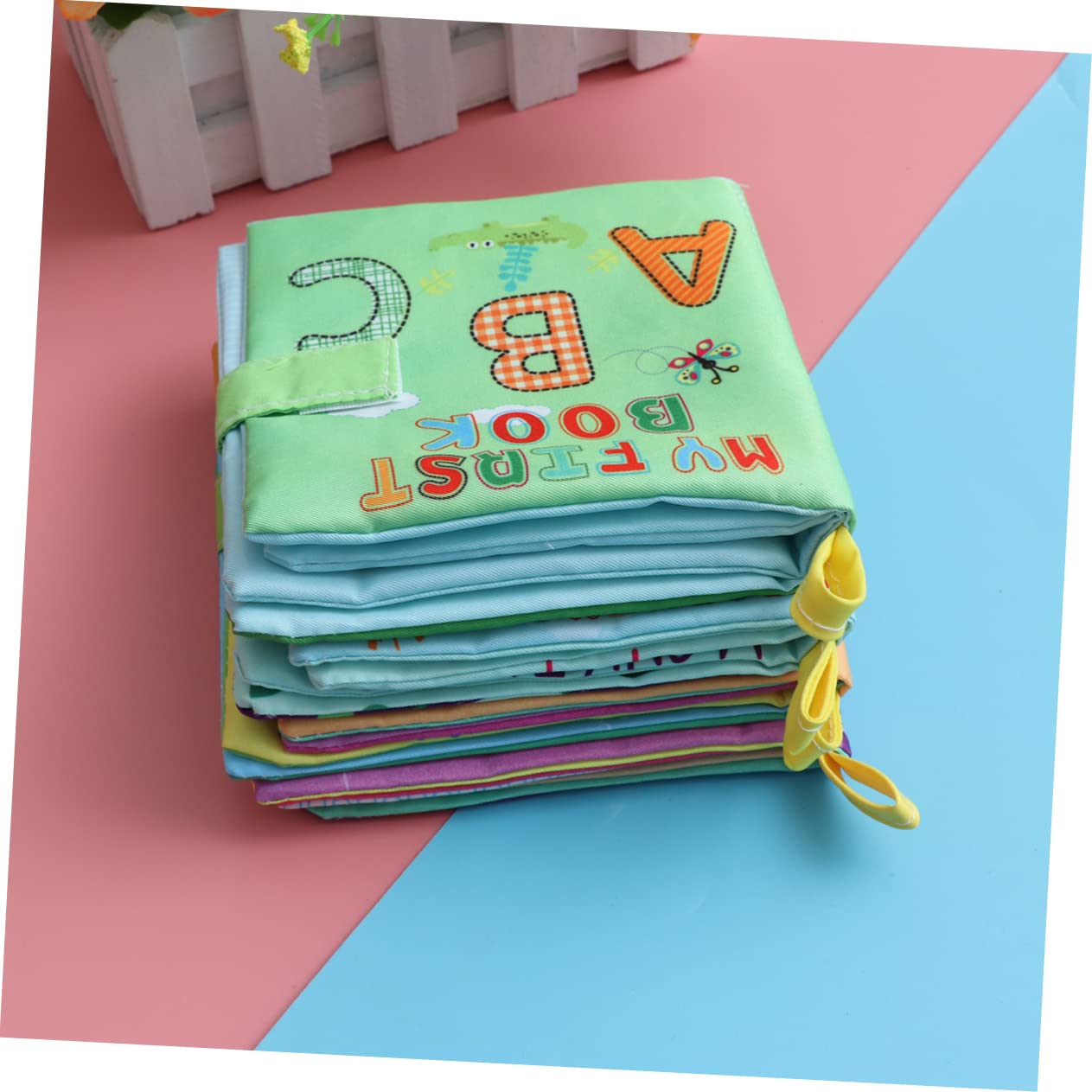 TOYANDONA 12kawałki Książeczki Dla Niemowląt Miękkie Książki z Materiału Edukacyjne Zabawki Sensoryczne Dla Małych Rączek Rozwijające Umiejętności Zakresie Zwierząt Kształtów