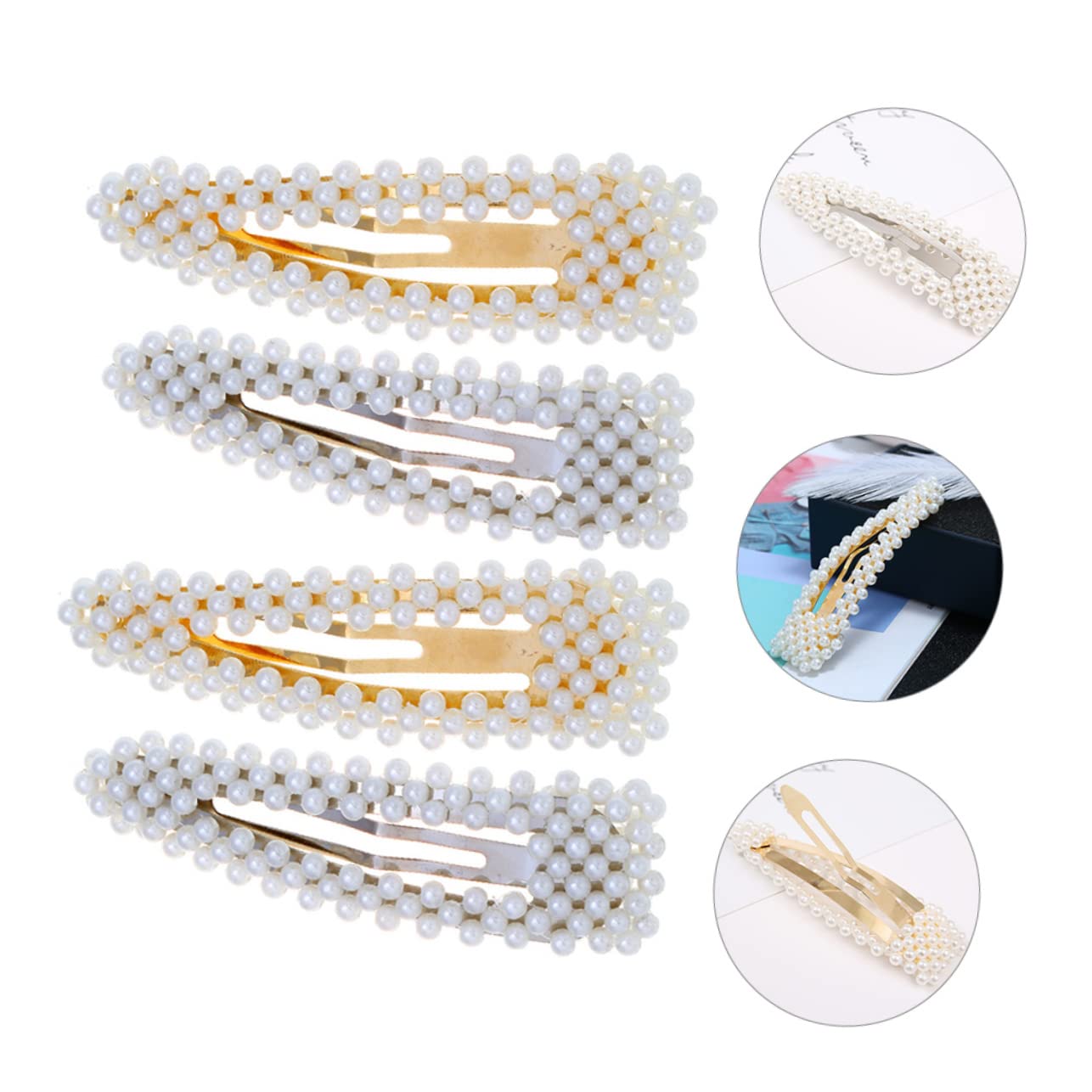 minkissy 20pezzi Fermagli Per Con Perle Eleganti Clip Decorative Per Donna e Ragazza Per Cerimonie e Uso Quotidiano Design Semplice e Confortevole