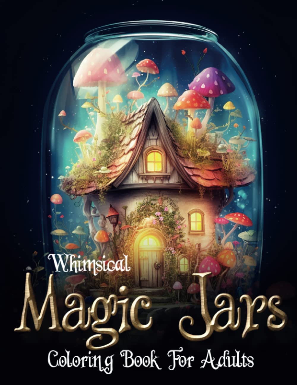 Whimsical Magic Jars: A Relaxing Coloring Book for Adults