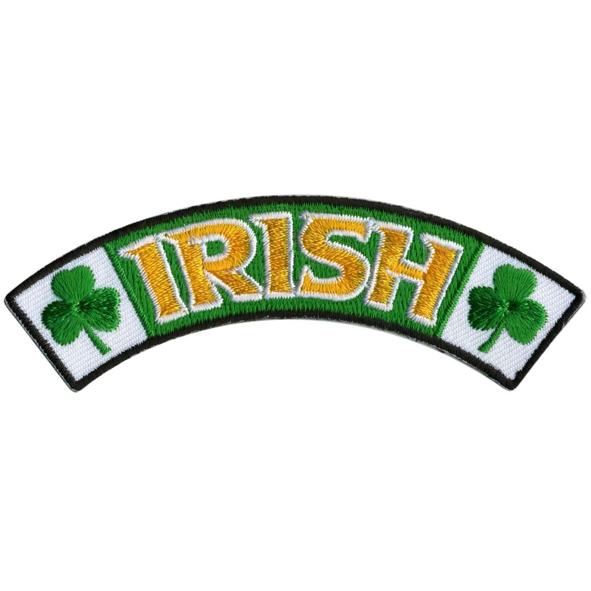 Hot Leathers Irish 4” X 1” Top Rocker Patch PPM4138-4 Width x 1 Height Inches