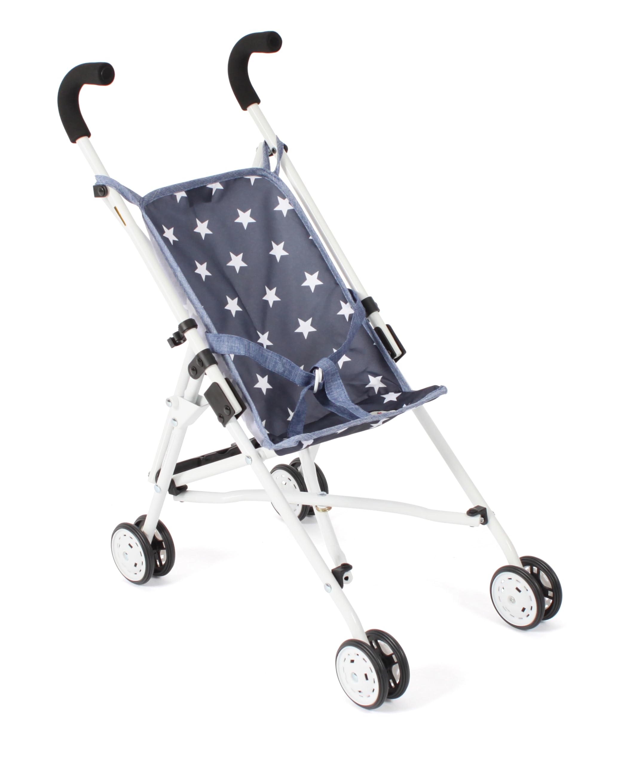 Bayer Chic 2000 - Roma Doll's Pram, Mini Buggy, Stars, Navy, 601-51