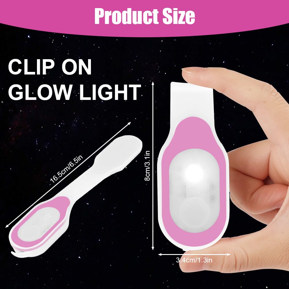 Ainiv Luce Notturna per Infermieri Torcia, LED Torcia Elettrica per Abbigliamento, 3 Modalità Torcia Frontale LED Ricaricabile USB, Mini Luce Notturna a Corsa Pulsante Clip in Silicone, Rosa