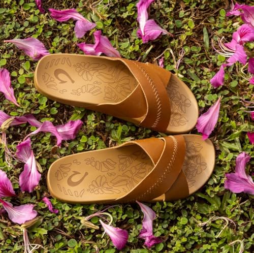Image of OluKai Kipe'a Olu Women's Slide Sandal, Premium Leather, Relaxed & Dressy Design For Any Occasion, All-Day Comfort & Fit