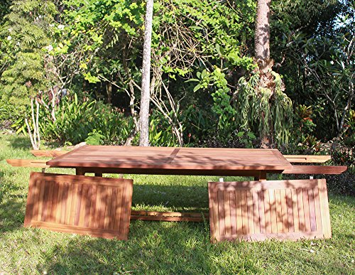 Tisch Big Brighton 240 cm Teakholz Gartentisch Ausziehtisch – Bild 5