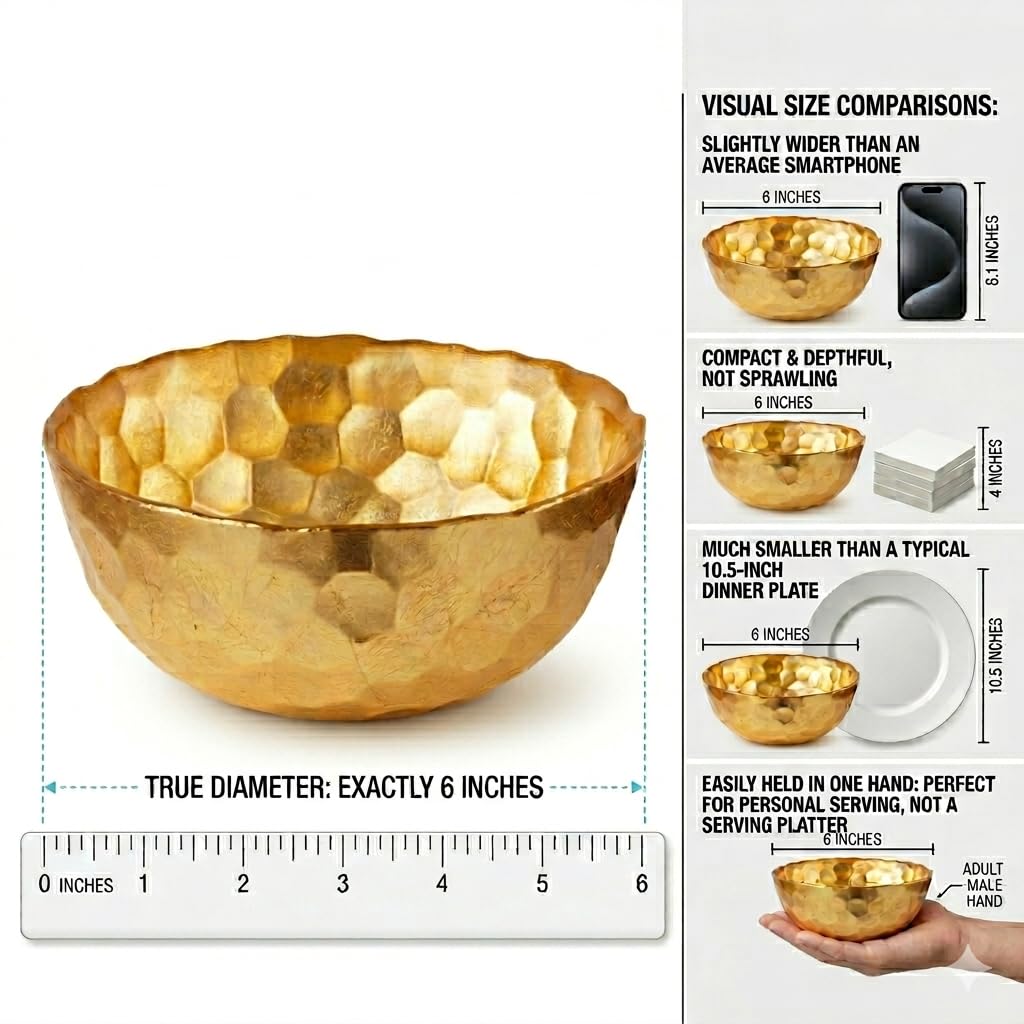 Amazon.co.jp: 優雅オデッサゴールドガラスボウル、6インチ : Home