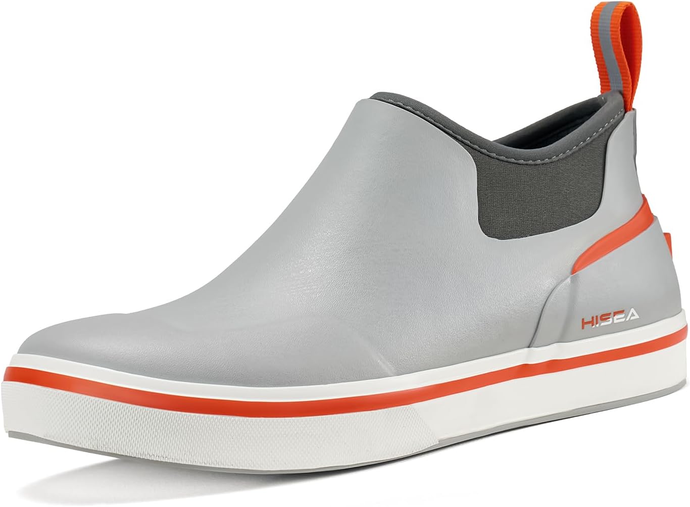 HISEA Men's Deck Boots Waterproof Ankle Rain Boots Neoprene Saltwater Fishing Boot Outdoor