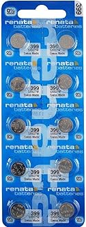 Renata 399 SR927W Batteries - 1.55V Silver Oxide 399 Watch Battery (10 Count)