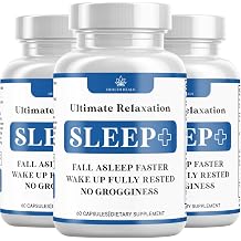 Relaxation Sleep Aid, Natural Non-Habit Forming, Sleep Supplement Developed to Support for Longer &amp; Better Sleep, Chamomile, Magnesium, Melatonin, Ashwagandha, GABA, Drug-Free (180 Count)