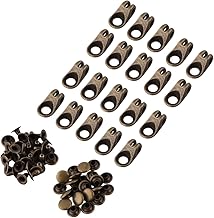 20 Sets Schnürsenkel Haken mit Nieten, Legierung Schnürsenkel Schnallen für Klettern Wanderschuhe Arbeit Outdoor Bergschuhe, Gold, Bronze, Grau Optional