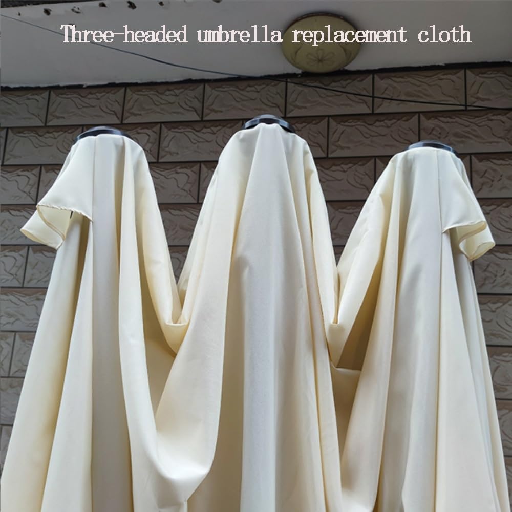 Patio Umbrella Replacement Canopy 15x9ft 12ribs Double Sided Outdoor Umbrella Replacement Cloth Large Rectangular Parasol Fabric Canopy