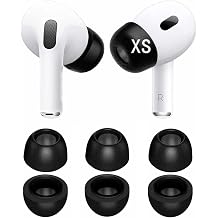 نصائح رغوة الذاكرة المتوافقة مع الجيل الثاني من AirPods Pro. والجنرال الأول ، لا يوجد ألم سليكون Eartips. أطراف مقاومة للانزلاق ، إسفنجة بطيئة الارتداد AirPod Pro Ear Tip ، 3 أزواج XS Size ، رغوة سوداء XS