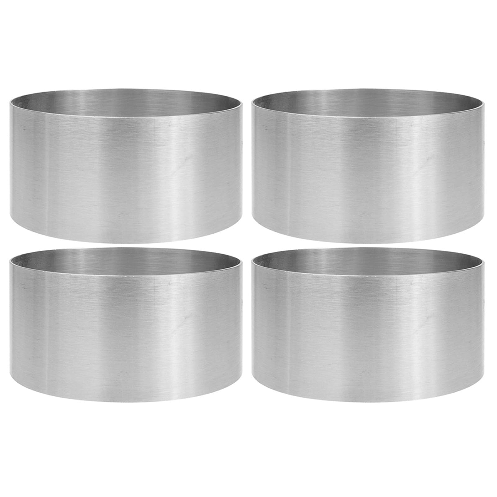 Tofficu 12-teiliges Edelstahlring für Kuchendekoration, Edelstahl-Mousse-Ring, Kuchen-Backdekor-Set