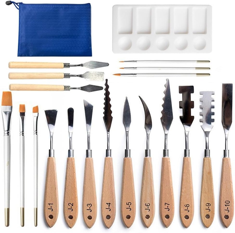 Art Special Oil Brush Bag Color Palette 20 Sets of Multi-functional Art Creation Painting Supplies