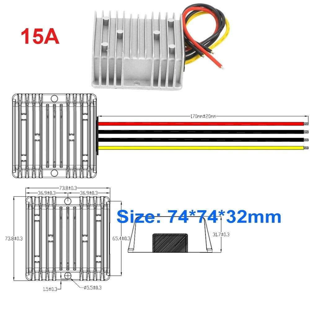 12V 24V 9-36V TO 25A DC Boost Converter Voltage Stabilizer Regulator Transformer Module
