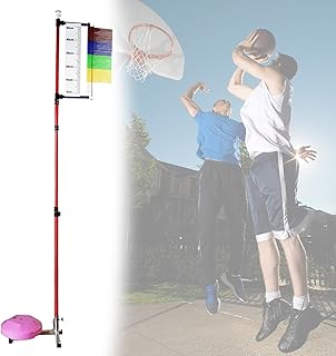 DOZPAL Adults Vertical Jump Tester, 1.3m-3.6m Adjustable Floor Standing High Jump Training Equipment with Reset Telescopic Rod, Portable Vertical Jump Trainer