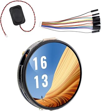 KLAYERS ESP32-S3-Touch-AMOLED-1.32,High-Performance Round AMOLED Development Board with 1.32-inch 466x466 Touch Display, Wi-F/Blue-T 5, Dual-Core Processor, and Audio Codec