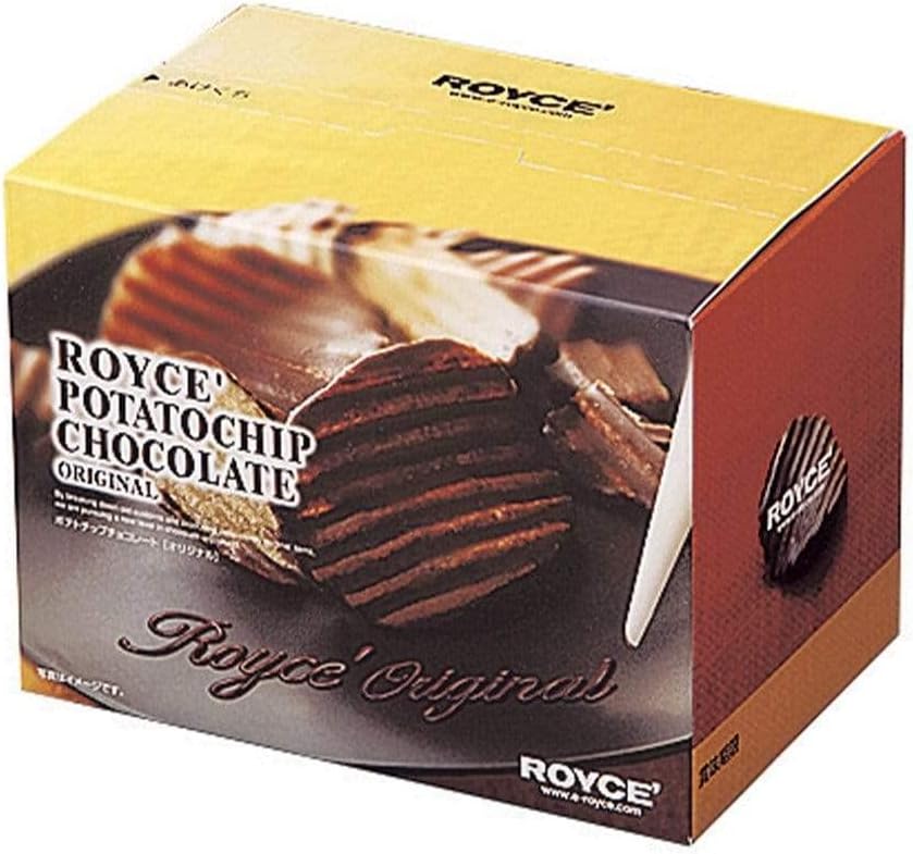 ROYCE' Potatochip Chocolate "Original" - |Chocolate Coated Crispy Potato Chips | Gourmet Snack for Gifting & Indulging | Japanese Potato Chip Chocolate from Hokkaido (7 Servings per Container)