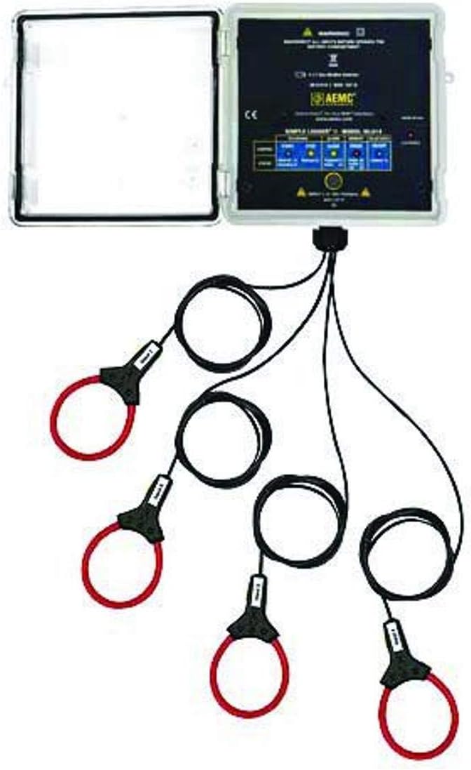AEMC AL834 Simple Logger II Four-Channel AmpFlex Current Data Logger, 3000A AC Current