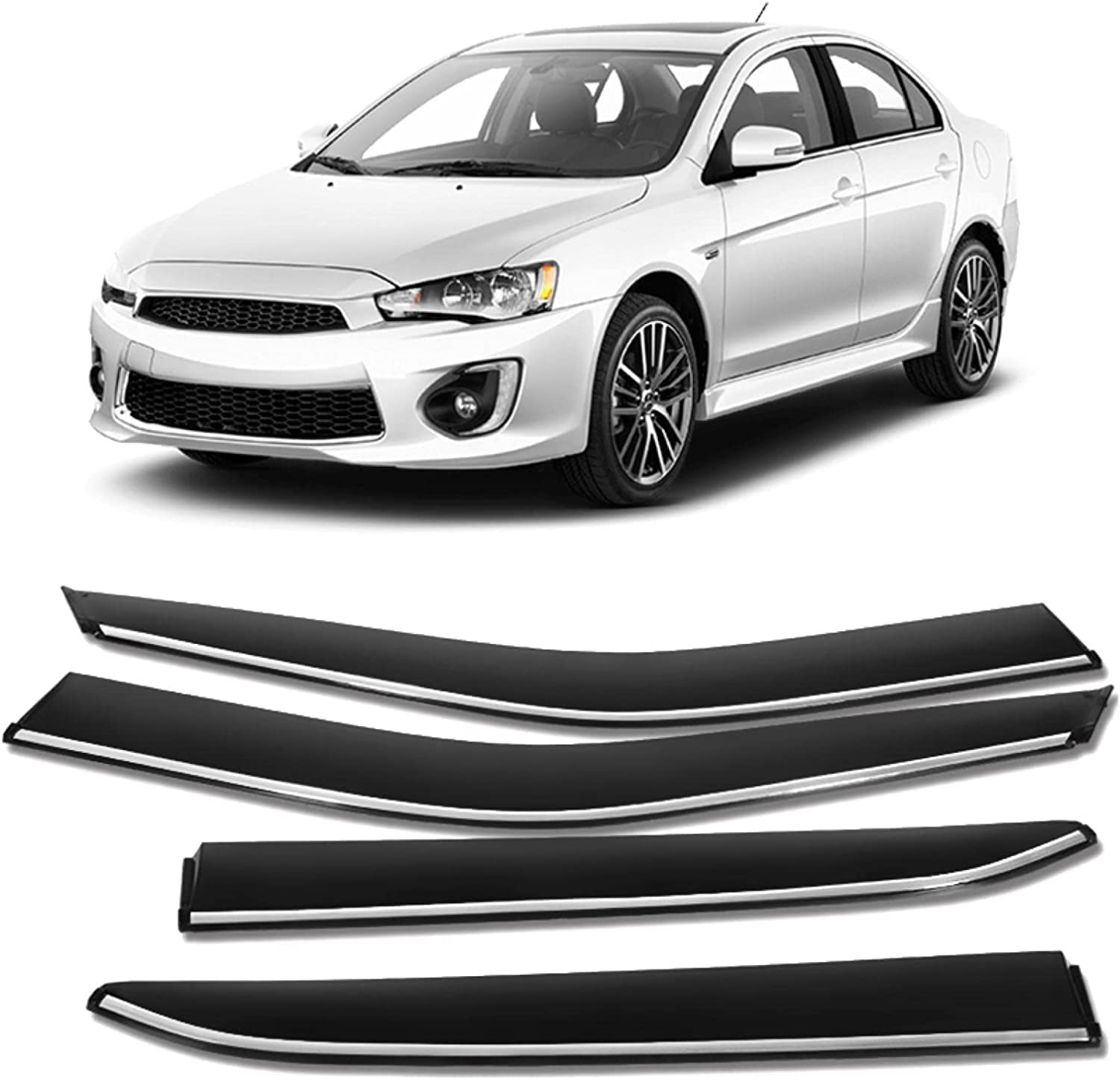Windabweiser Für Mitsubishi Outlander 2 CW0W Facel Produktbild-Vorschau 5