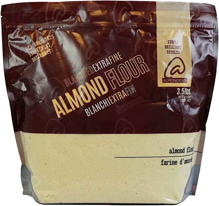 Almondena Extra Fine Premium Almond Flour (Blanched) for Baking and Cooking, 3.5 lbs | All Natural, Vegan, Vegetarian, Paleo and Keto Friendly