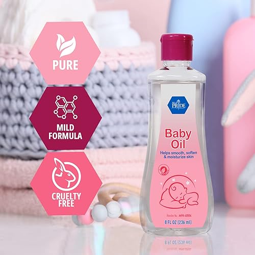 Miniatura 4 de MED PRIDE Aceite puro para bebés, niños y niñas, aceite mineral de primera calidad para bebés para evitar la pérdida de humedad, hidratante