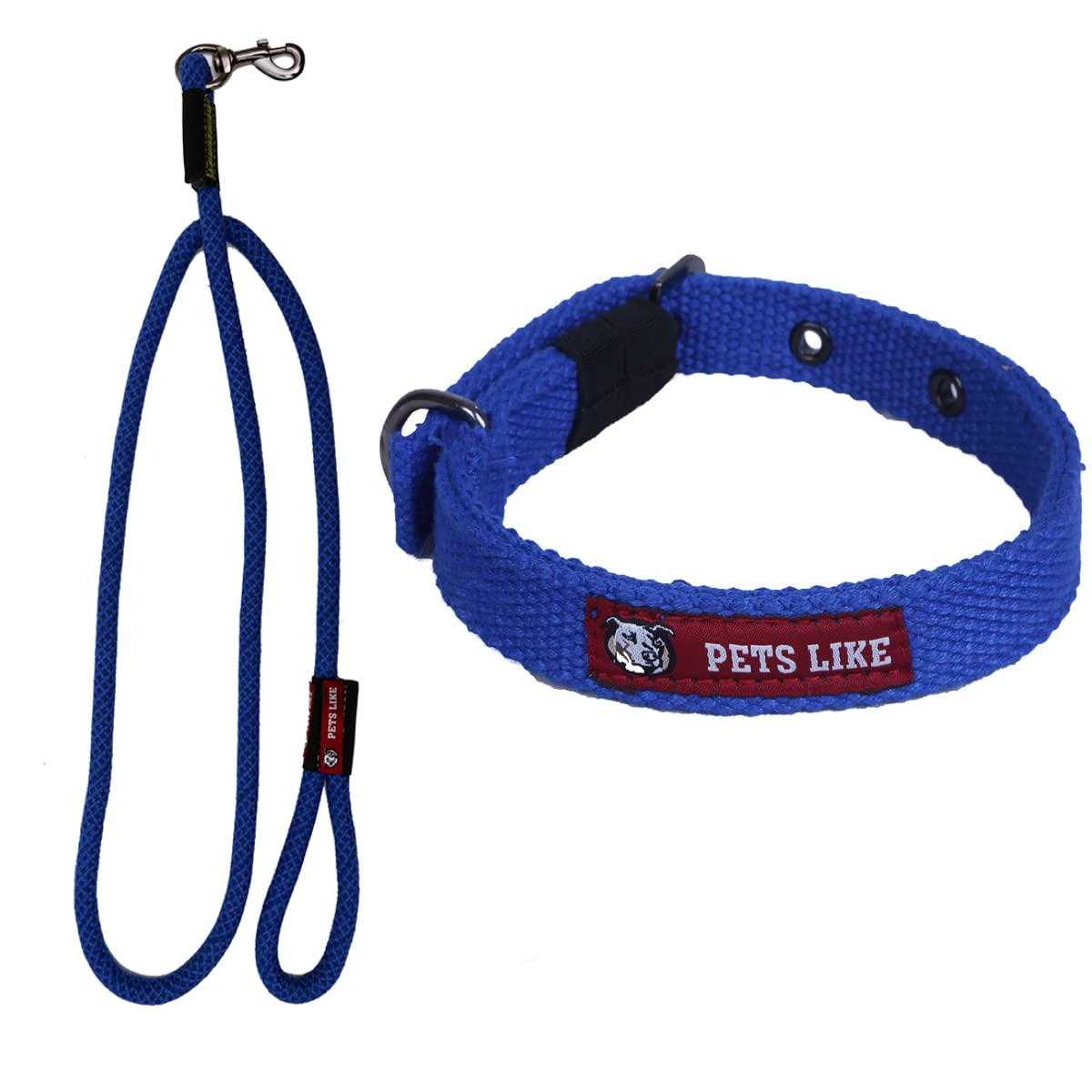 Pets Like Spun Polyester Collar and Rope Leash| Dog Collar (20-MM) & Rope Leash (8-MM) Pack of 2 Comes with Royal-Blue & Ultra-Marine Color for Specially Small & Puppy Breeds (B0BSNHGK2P) Amazon Price History, Amazon Price Tracker