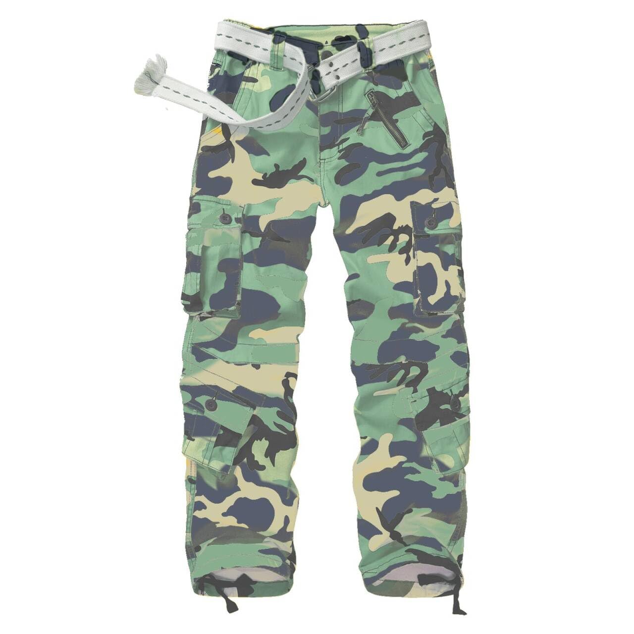 Women's Cotton Casual Military Army Cargo Combat Work Pants with 8 Pocket