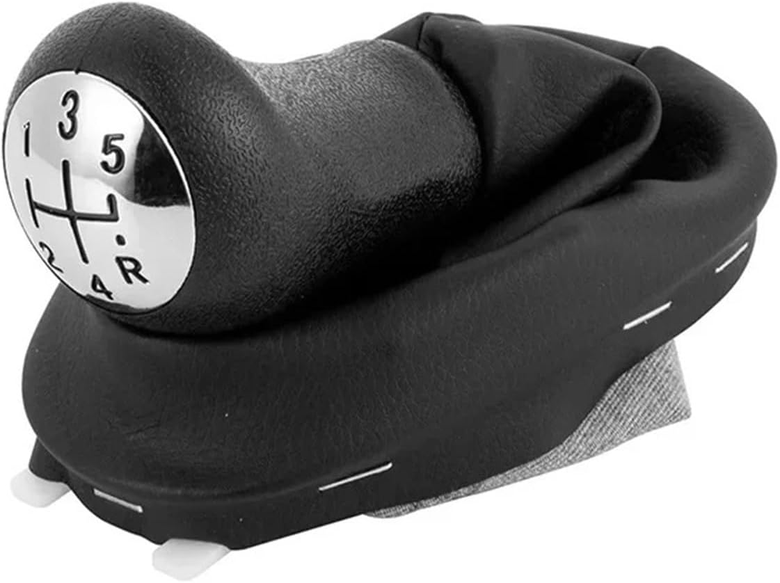 Car Gear Shift Knob 5 Speed Car Shift Gear Knob with Lever Gaitor Boot Cover Replacement for Clio 2 II for Clio 3 III for Megane 2 II for Scenic 2 II for Kangoo(Black1)(Black1)