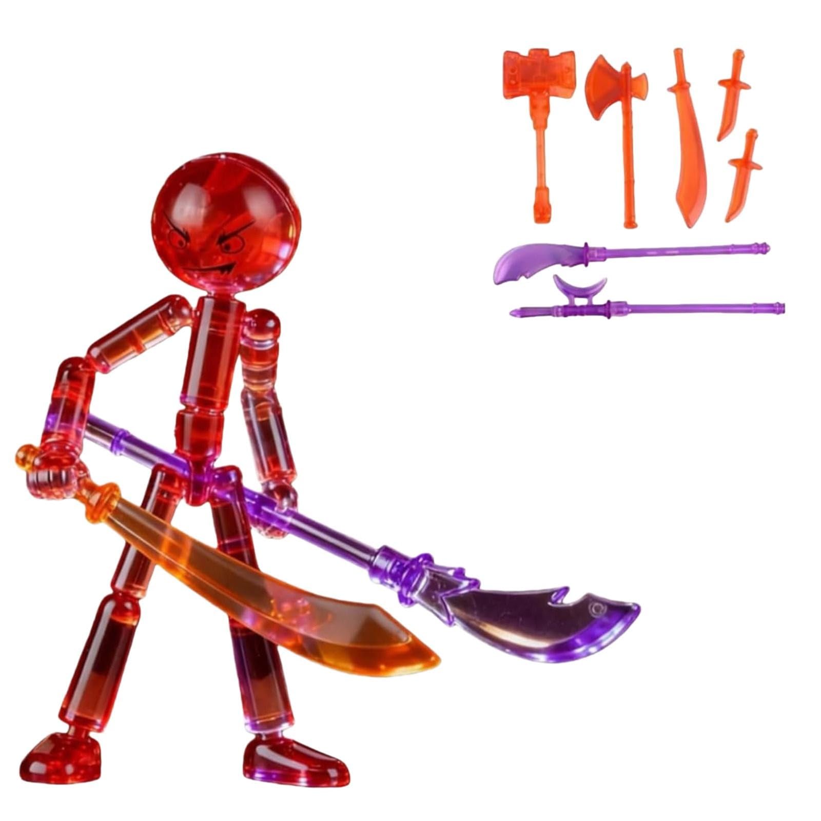 2026 Collectable Action Figure Set, 7 Weapons Included, Multi-Jointed Movable Robot Model, Full Body Mechanical Doll, Stop Motion Compatible, Self-Assembly Kit (C-RD)