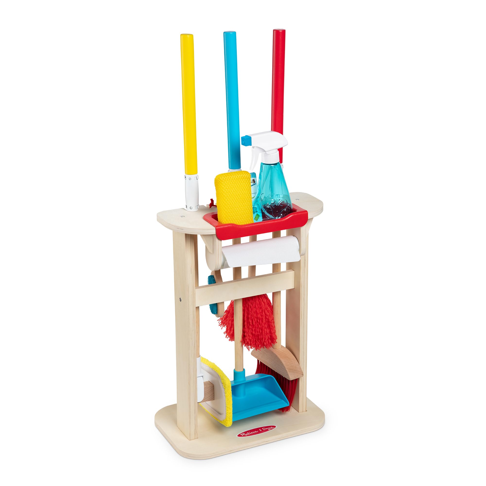 Baroni Toys Set De Limpieza De 6 Piezas – Escoba, Fregona Y Cubo Para Niños De 3 A 7 Años, Juguete Educativo De Imitación